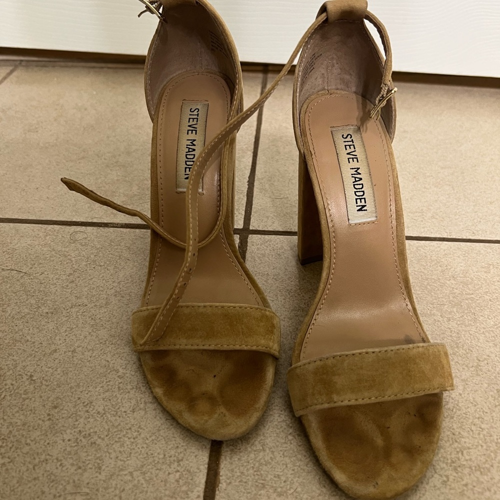 Steve Madden Beige Strappy Heels